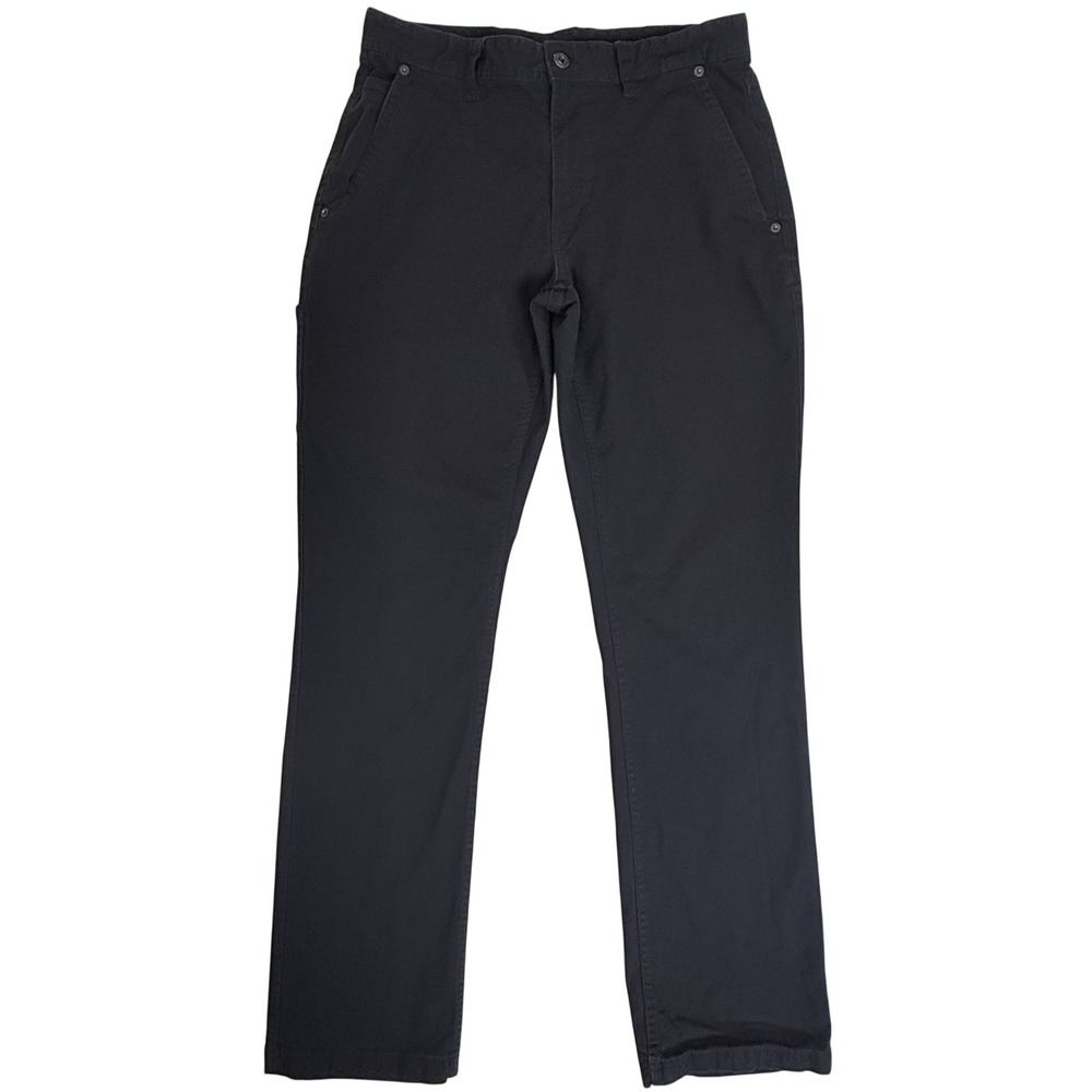 Eddie Bauer Canvas Utility Pant Men 32x34 Black Specialty Dyed Straight Leg